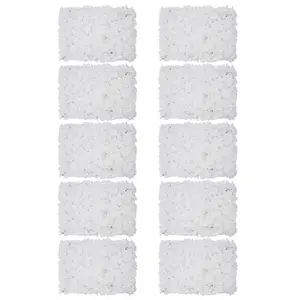 White Flower Backdrop Wall for Home Party Wedding Christmas Festival Photo Backgdrop Decor (10 White)