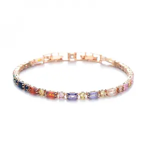 Versatile Style High-End Zircon Colorful Bracelet for Women, Elegant Ins Style Fashion Gift for Girlfriend, Light Luxury Jewelry