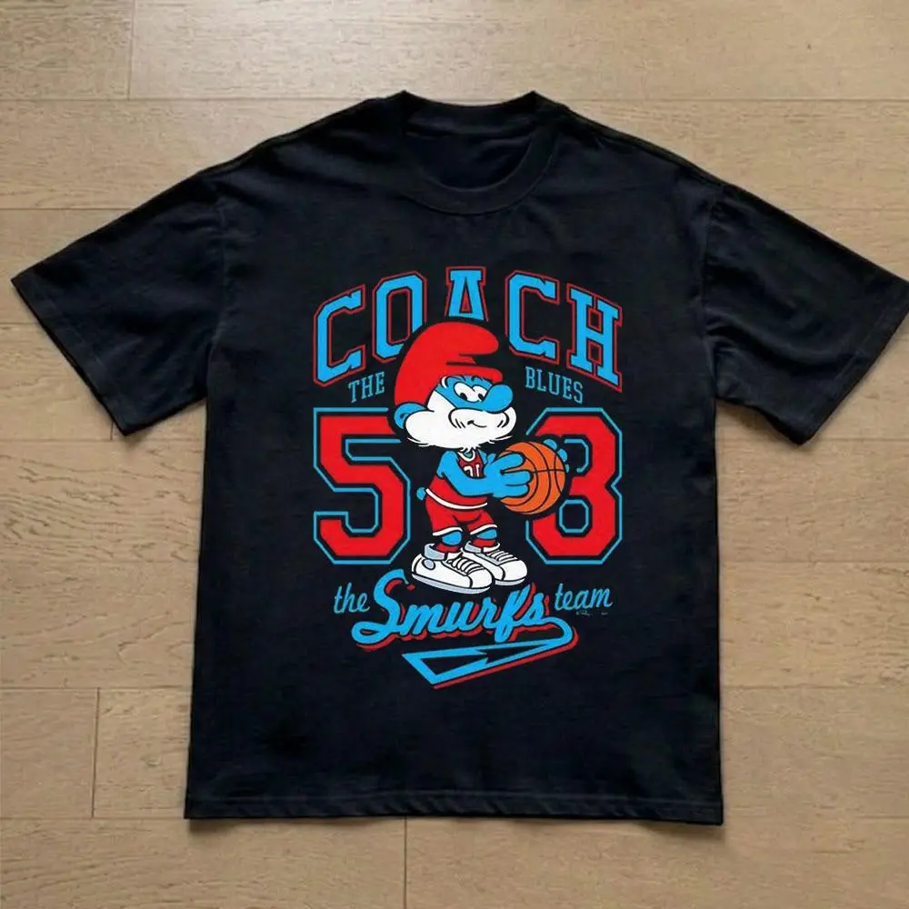 The Smurfs Vintage T-Shirt, Retro Animated Cartoon Graphic Tee, Cotton Apparel
