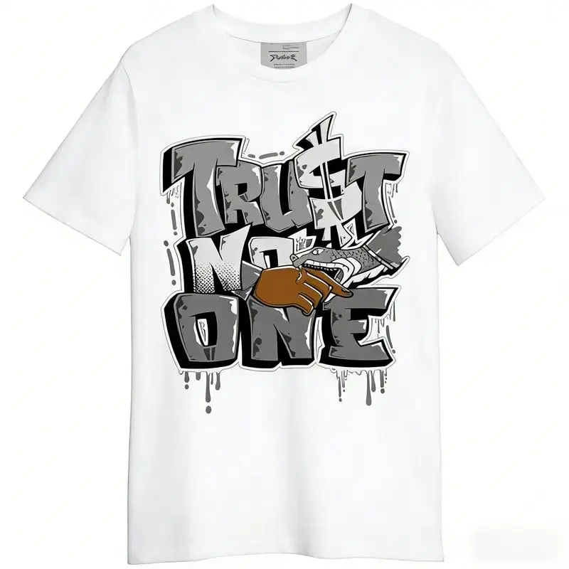 100% Cotton Trust No One Graffiti T-Shirt, Street Art Money Hand Graphic Tee for Men and Women, Urban Style Streetwear Top with Bold Trust No One Print, Trendy Hip Hop Graphic Shirt for Casual Everyday Wear