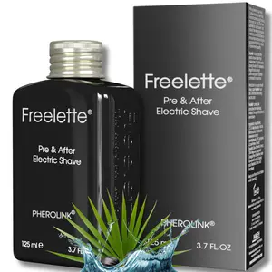 Pre Electric Shave AfterShave Lotion Cream - Close Shave Balm - Smooth Irritation Free Flawless Shaving - Cooling Pre and Post Shave Balm.Pherolink by Freelette