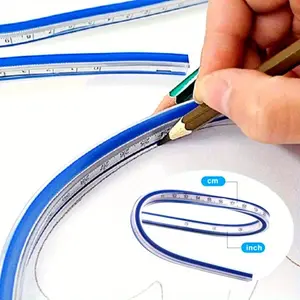 Flexible Curve Ruler with Clear Scale - Soft, Durable Plastic for Sewing, Drafting & Design - Easy-To-Clean Edges, Sewing Tools, Sewing Supplies Crafts