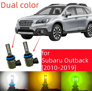 Dual color fog light for 2010-2019 Subaru Outback fog lamp Direct Plug and Play white yellow lime
