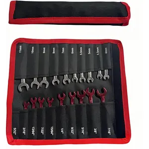Small Wrenches Roll Up Pouch  Tool Storage Bag for Mini Wrench Set Organizer with 20 Pockets Spanner Plier Mechanic Electrician Craftsman
