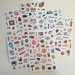 200+Sticker Sheets -With Accessories - Extra Large Calendar Planner Sticker Book with Monthly Tabs, Birthday, Wedding, Valentine’s, Christmas, New Year Decorations, for Bullet Journaling, Scrapbooking, Planners, Vintage & Modern Style - Year-Round Use