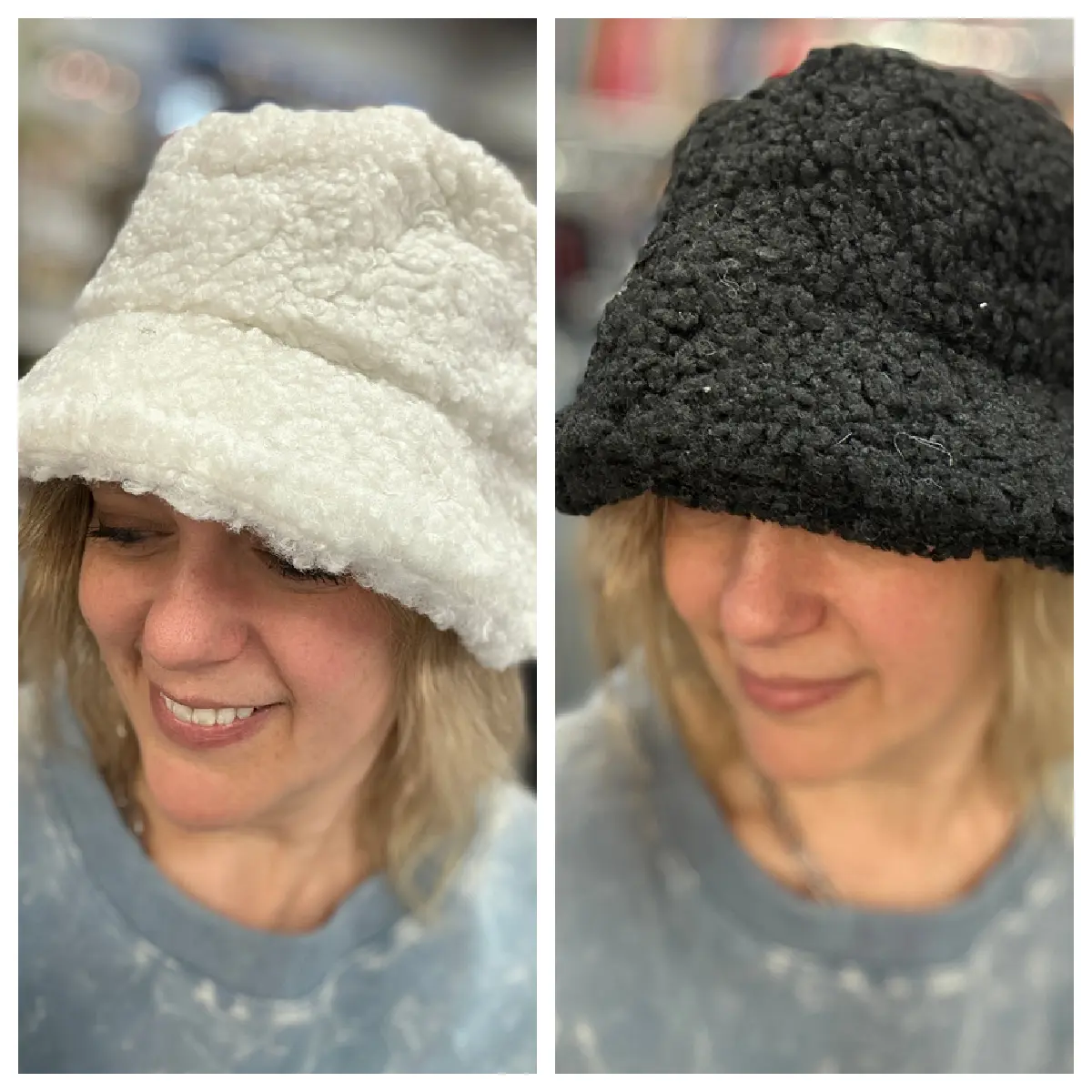 Fuzzy Sherpa Winter Bucket Hat