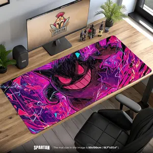 GGeengarr Neon Comic Burst - Playmat TCG, Desk Mat, Large Size Mouse Pad, Cozy Gaming Mouse Pad, Gift For Fans