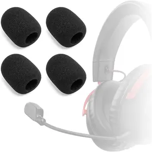 4 count Mic Cover Compatible with   Cloud III, Cloud 3 Gaming Headset, High-Density Replacement  Microphone Windscreen