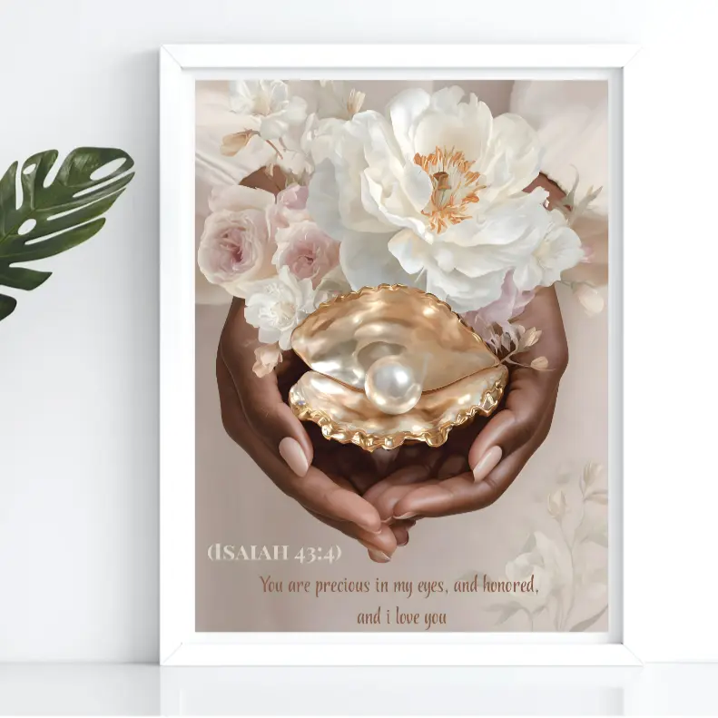 Precious Pearl Wall Art Decor Matte Print Artwork Wall Decoration Ornaments Room Artistic Photo