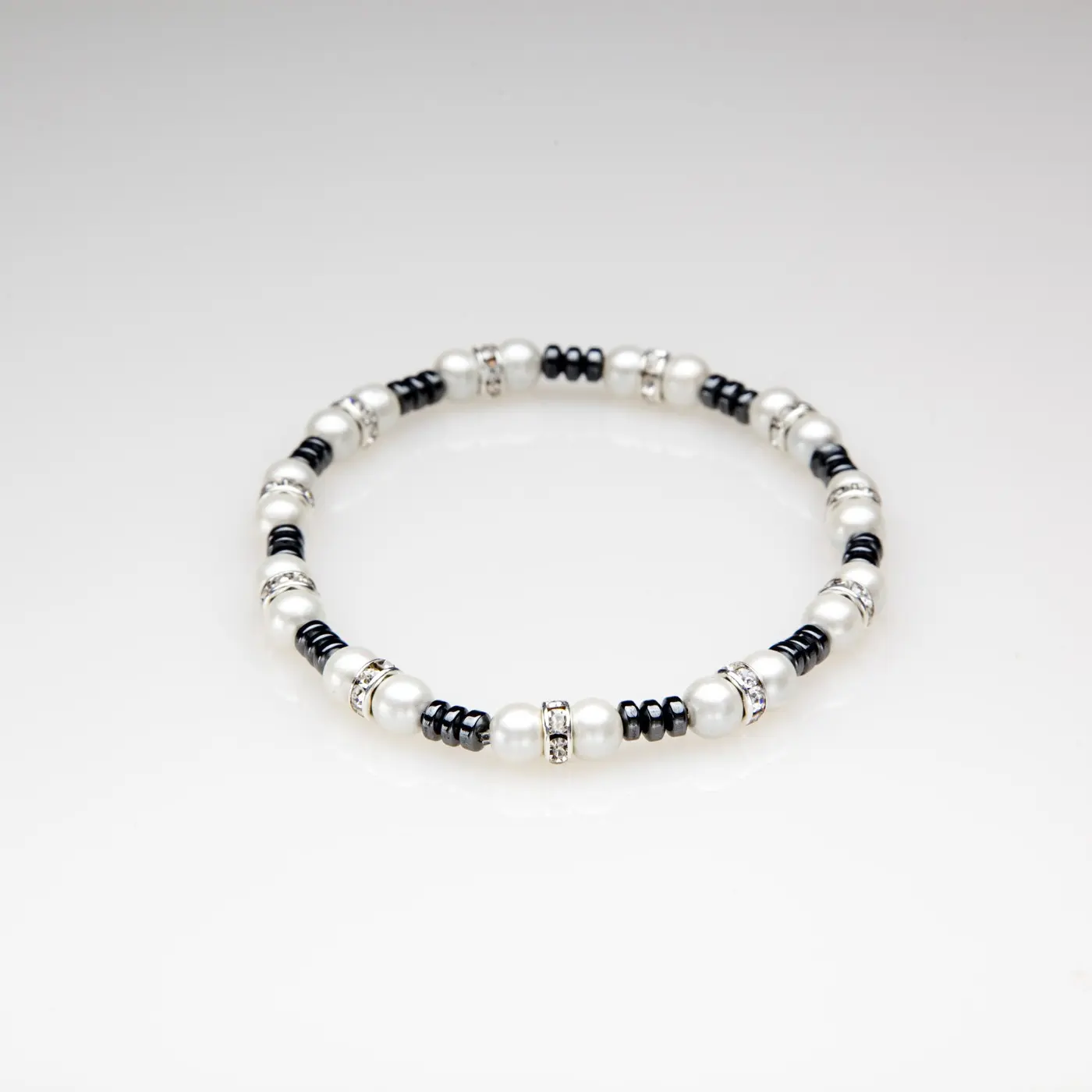 MAGNEHEALTH M0127-BW Costume Jewelry Anklet, Fashion Accessory