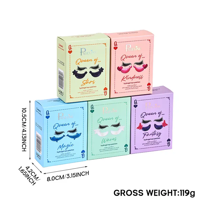 Queen of... Overnight Eye Patches for Puffiness & Dark Circles Hydrating Under Eye Treatment with Fun Designs Easy to Use for Nightly Use