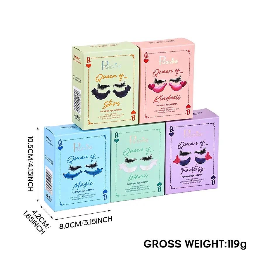 Queen of... Overnight Eye Patches for Puffiness & Dark Circles Hydrating Under Eye Treatment with Fun Designs Easy to Use for Nightly Use