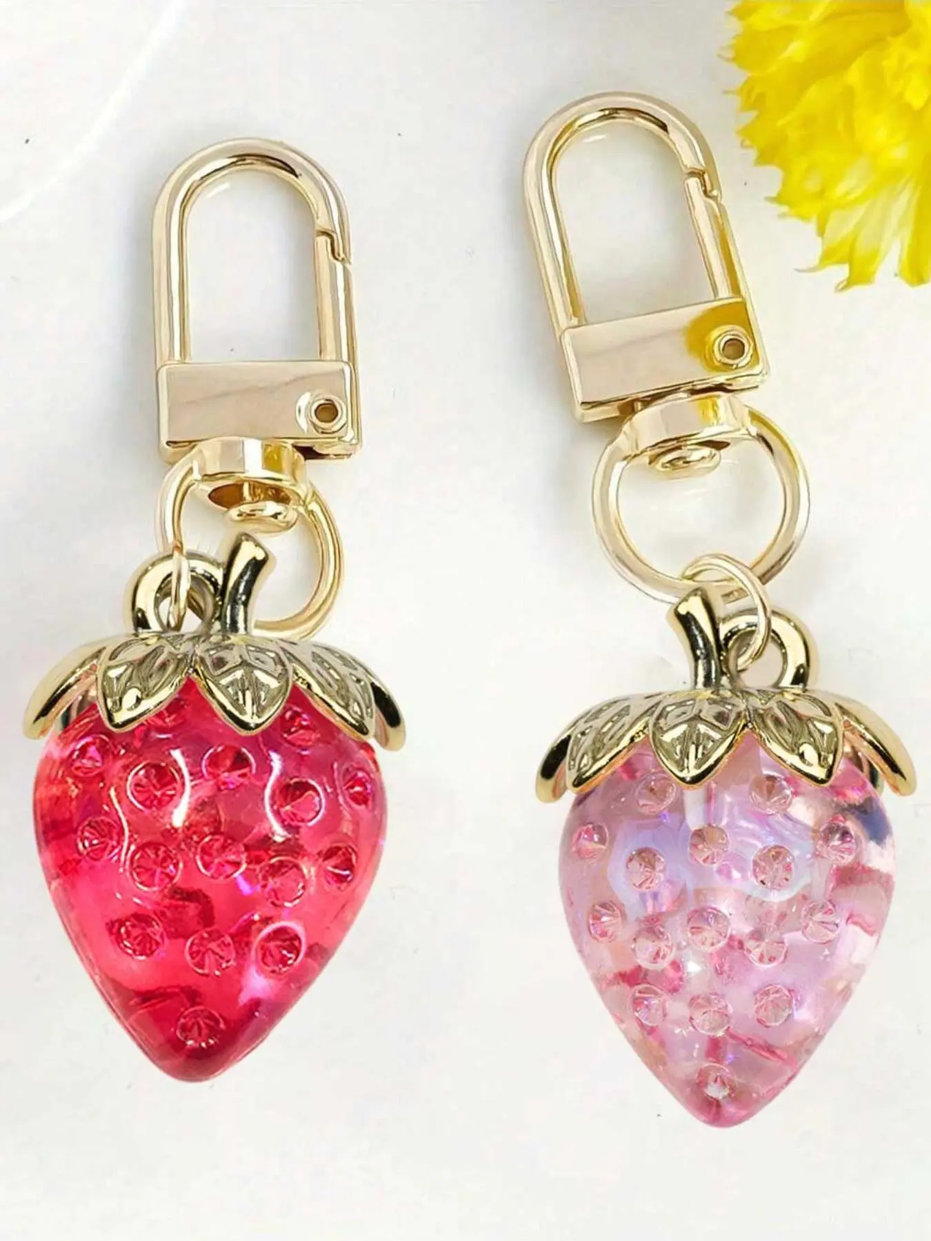 Red strawberry + pink strawberry