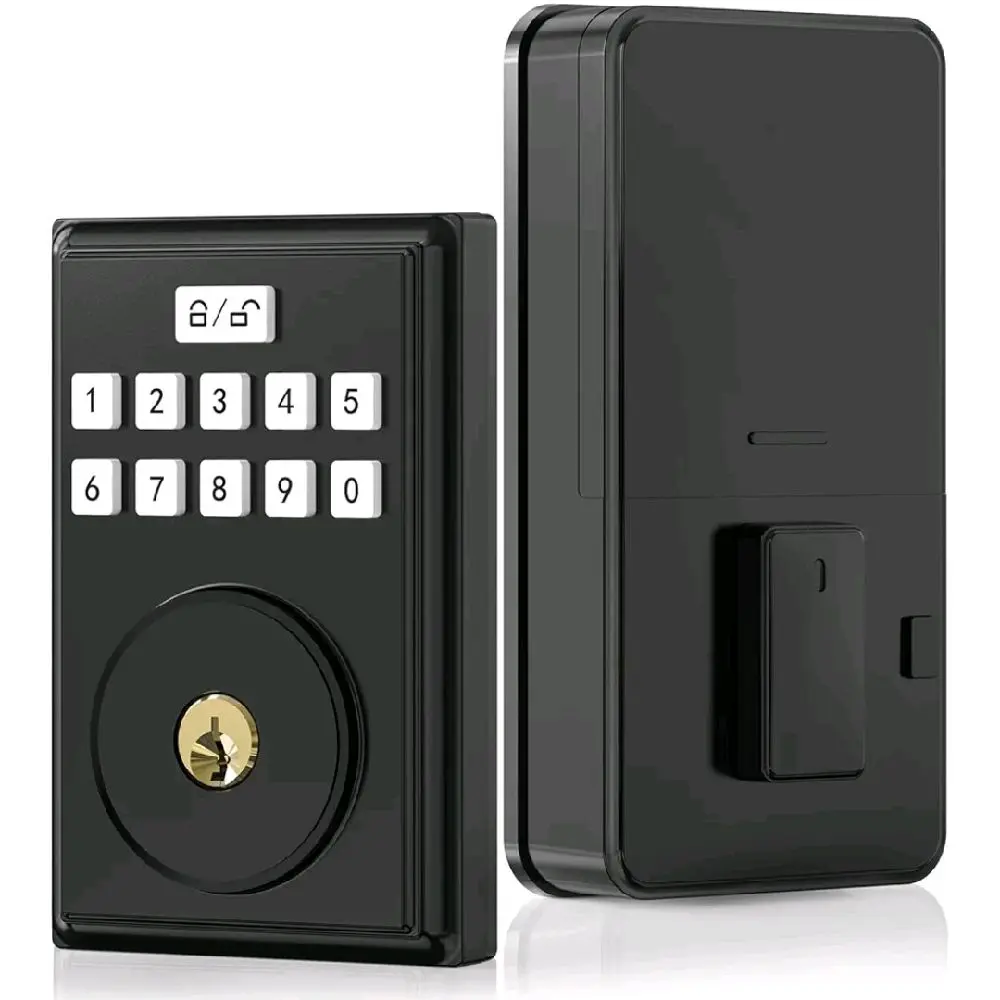 Exterior Code Lock Box Keyless Entry Door Lock for Front with Code, Deadbolt Locks with ...