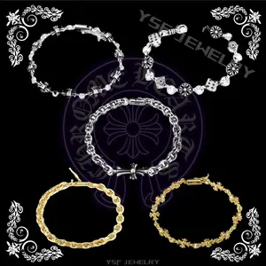 Vintage Cross Couple Bracelet for Men & Women | Stainless Steel Adjustable Chain | Fashion Jewelry Gift