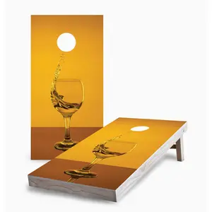 White Wine Splash Cornhole Set