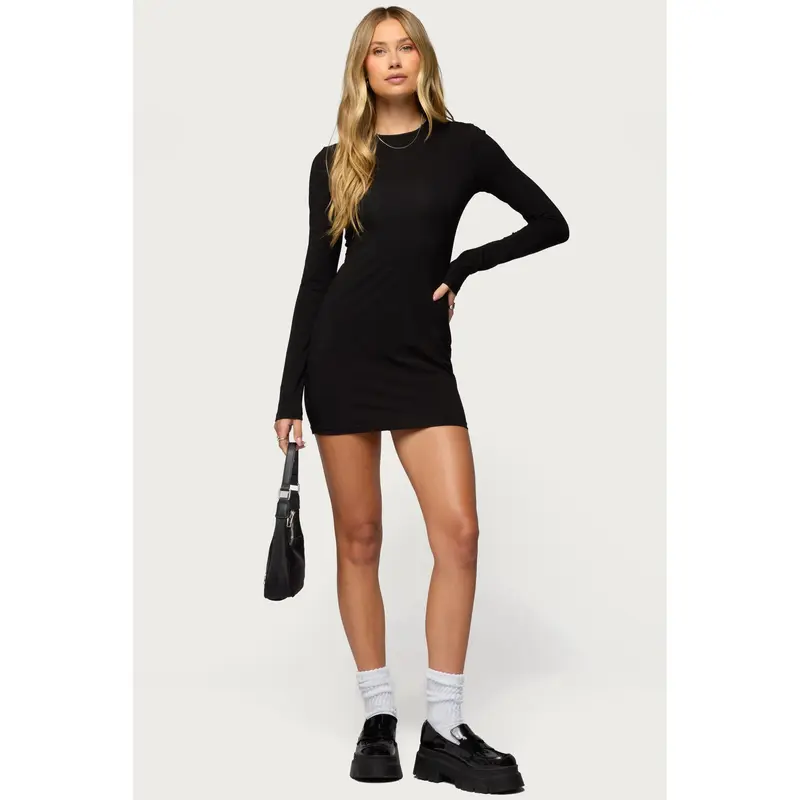 black sheer long sleeve maxi dress Everly | Black Hand-Embellished Cape-Sleeve Maxi Dress main image 1