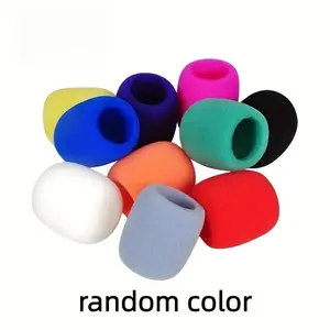 7pcs Thick Soft Sponge Microphone Windscreen, Handheld Mic Cover, Colorful Dustproof Shield, Enhances Sound Clarity, Compatible with Studio Podcast Karaoke