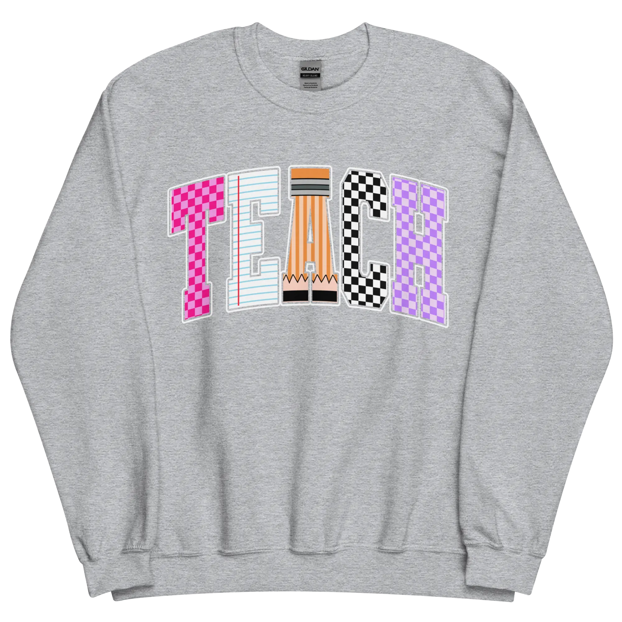 Teachers Teach Crewneck - Unisex Relaxed Fit Printed in USA Casual Comfort Cotton Top Athletic Boho Chic All Seasons