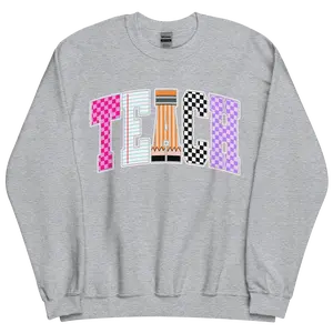Teachers Teach Crewneck - Unisex Relaxed Fit Printed in USA Casual Comfort Cotton Top Athletic Boho Chic All Seasons