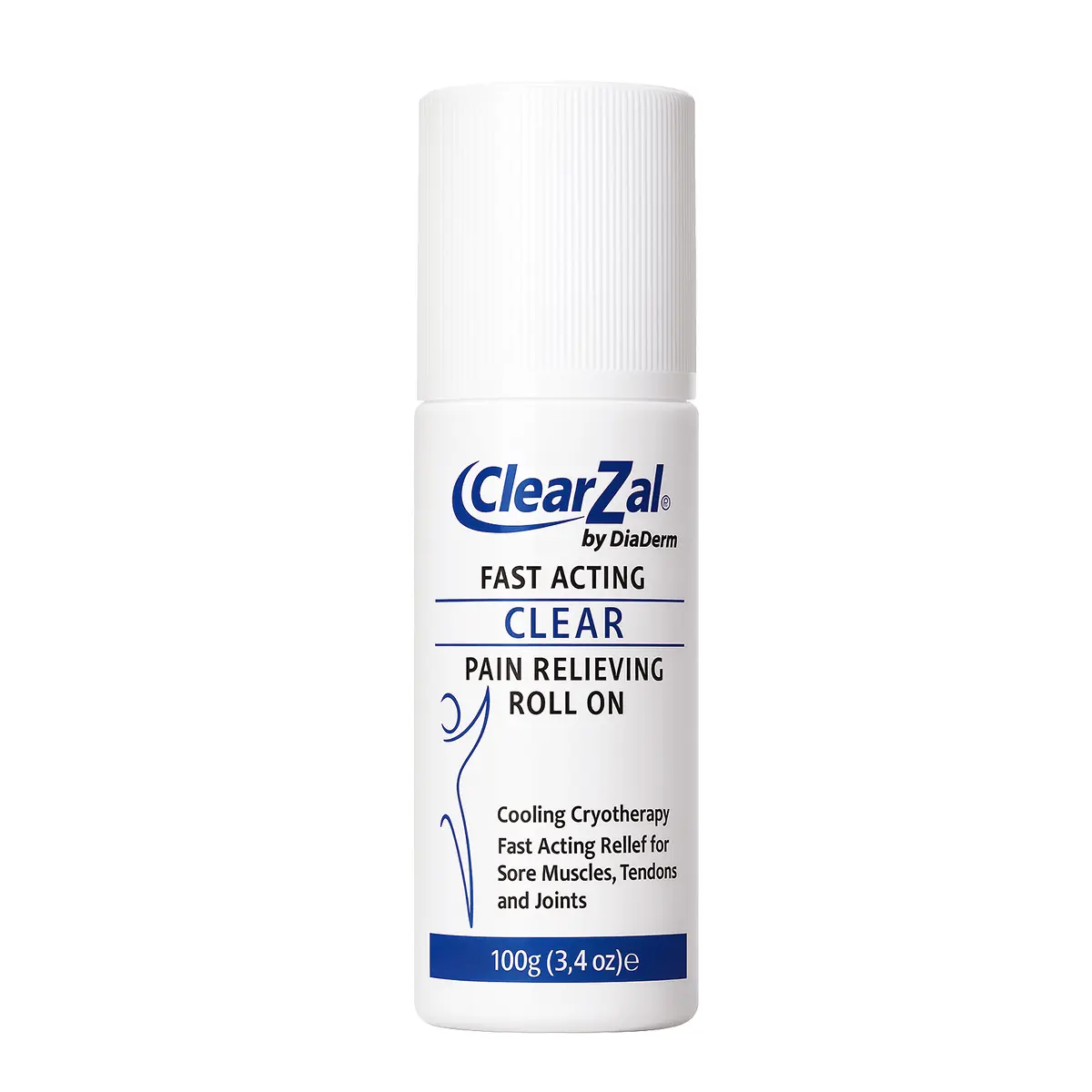 ClearZal Pain Relieving Roll On 3.4oz  cooling Relief of Joint Pain, Muscle Pain, Muscle Soreness, and Swelling from Bruises or Injury - Non-greasy - Homeopathy ,Arthritis Pain Reliver, Knee & Lower Back Pain Relief, Sore Muscle Relief, Neck Pain Relief