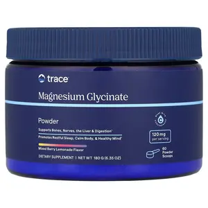Trace Magnesium Glycinate Powder, Mixed Berry Lemonade, 6.35 oz (180 g)