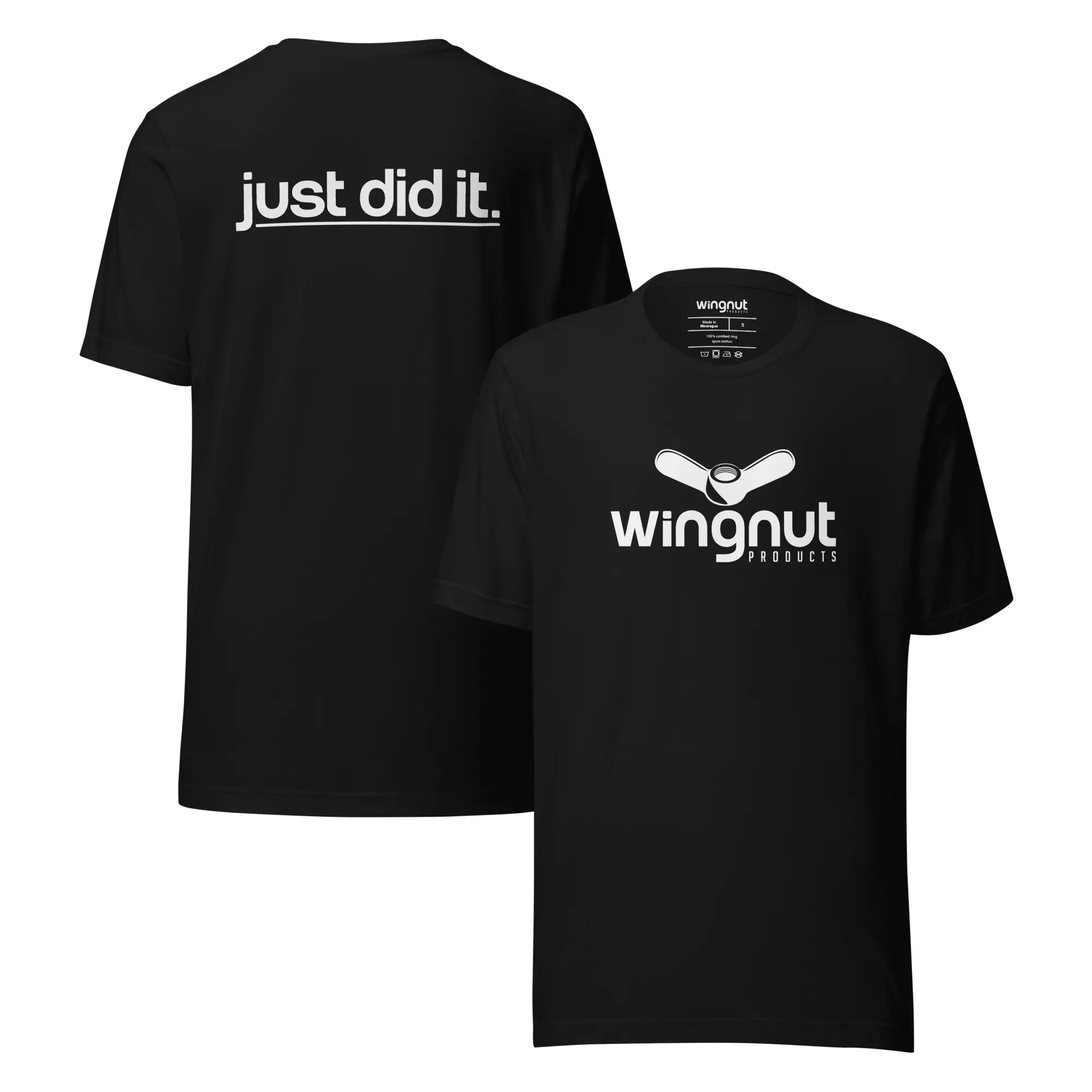 Wingnut "Just Did It" Tee Cotton Streetwear Menswear Soft Breathable Stretch T-Shirt 100% Combed Ring-Spun Cotton