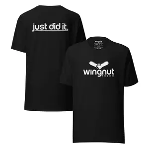 Wingnut "Just Did It" Tee Cotton Streetwear Menswear Soft Breathable Stretch T-Shirt 100% Combed Ring-Spun Cotton