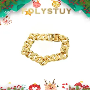 [12.5mm by 8inches Cuban Bracelet]【FOLYSTUY (W167)】Cuban Bracelet Fashion Bracelet for Women or Men