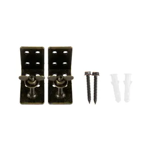 Bamboo Shade & Roman Shade Bracket Sets (Pack of 2) with Metal Brackets, Hardware and Screws for Curtain & Blind Installation