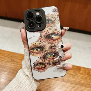 Eye Pattern Phone Case, Soft Phone Case, Mobile Phone Protective Cover, Phone Accessories Compatible with iPhone 11 12 13 14 15 16 Pro Max/Pro/Plus
