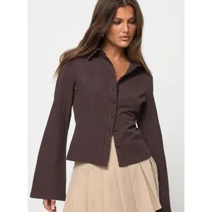 Anni Pinstripe Shirt Brown