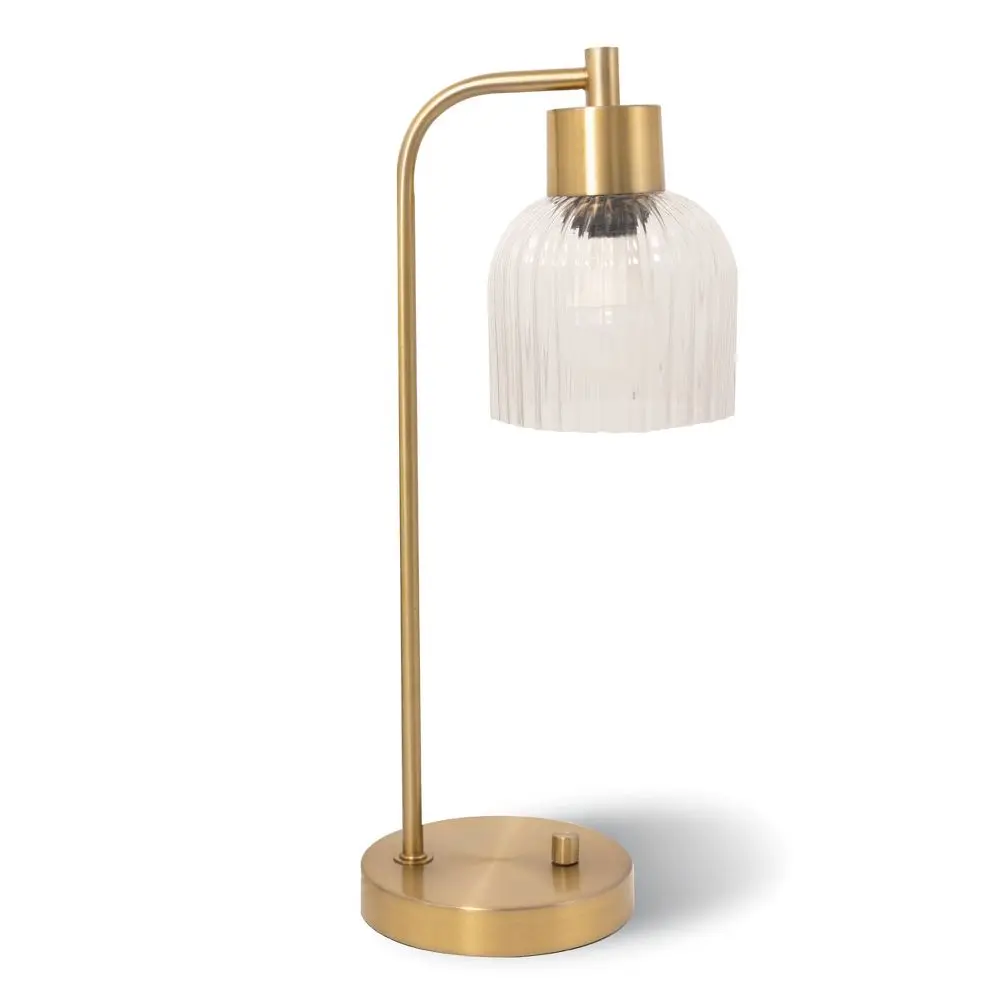 Homestory by Marlow Glen USB Rechargeable Gold and Frosted Glass Task Lamp