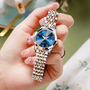 OLEVS L9970 Women's Analog Quartz Watch, Luminous Numeral Index Round Dial, 30M Waterproof Stainless Steel Wristwatch, Elegant Luxury Casual Dress Watch, Perfect Birthday Gift & Premium Present for Ladies