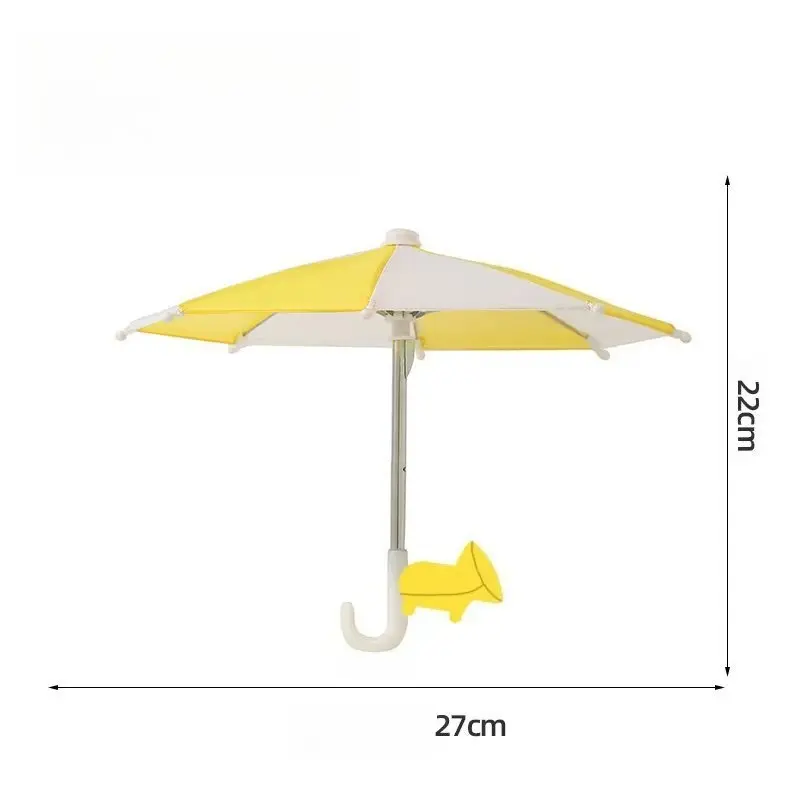 Yellow and white umbrella + yellow accessories