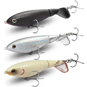 GoBait Floating Propeller Tail Lure - Topwater Fishing Tackle for Bass, Outdoor Fishing Equipment with Rotating Tail, 3D Holographic Eyes, Premium Sharp Hooks