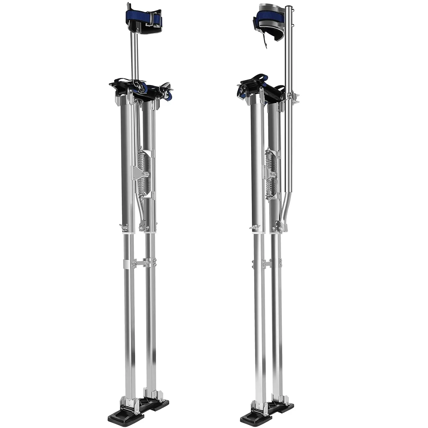48"-64" Drywall Stilts for Adults Height Adjustable  Work Stilts with Protective  Pads for Sheetrock Drop Ceiling Painting Painter High Shrub Trimming and Exterior Wall Painting