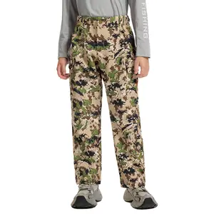 BASSDASH Invis Kid’s Youth Stretch Hunting Pants Water Resistant Breathable Camo Cargo Fishing Pant