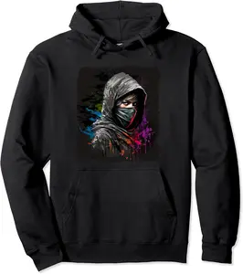 Beautiful Woman Dressed As Ninja for Ninja Fans Pullover Hoodie - Marcosal Shop 31B0CDRP3MTW