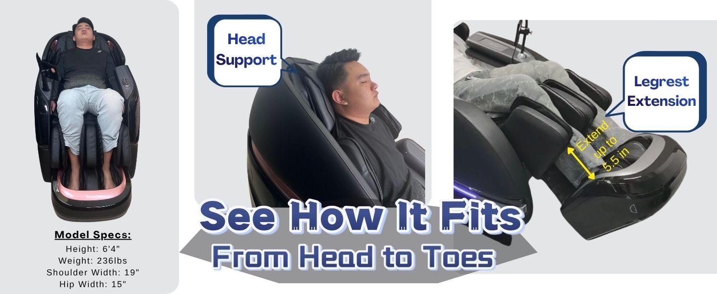 Massage Recliner Chair BV-1 Full Body 2026 Zero Gravity SL-Track Shiatsu Recliner with AI Voice LED Backlight Remote Waist & Calf Heating Phone Holder