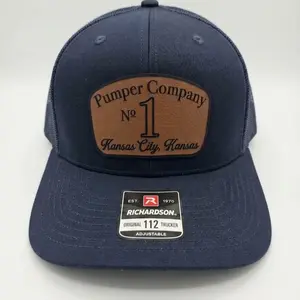 Probie Firefighter Leather Patch Trucker Hat - Custom Engraved Snapback Cap For Firefighters & First Responders - Gift For Firefighter Lovers