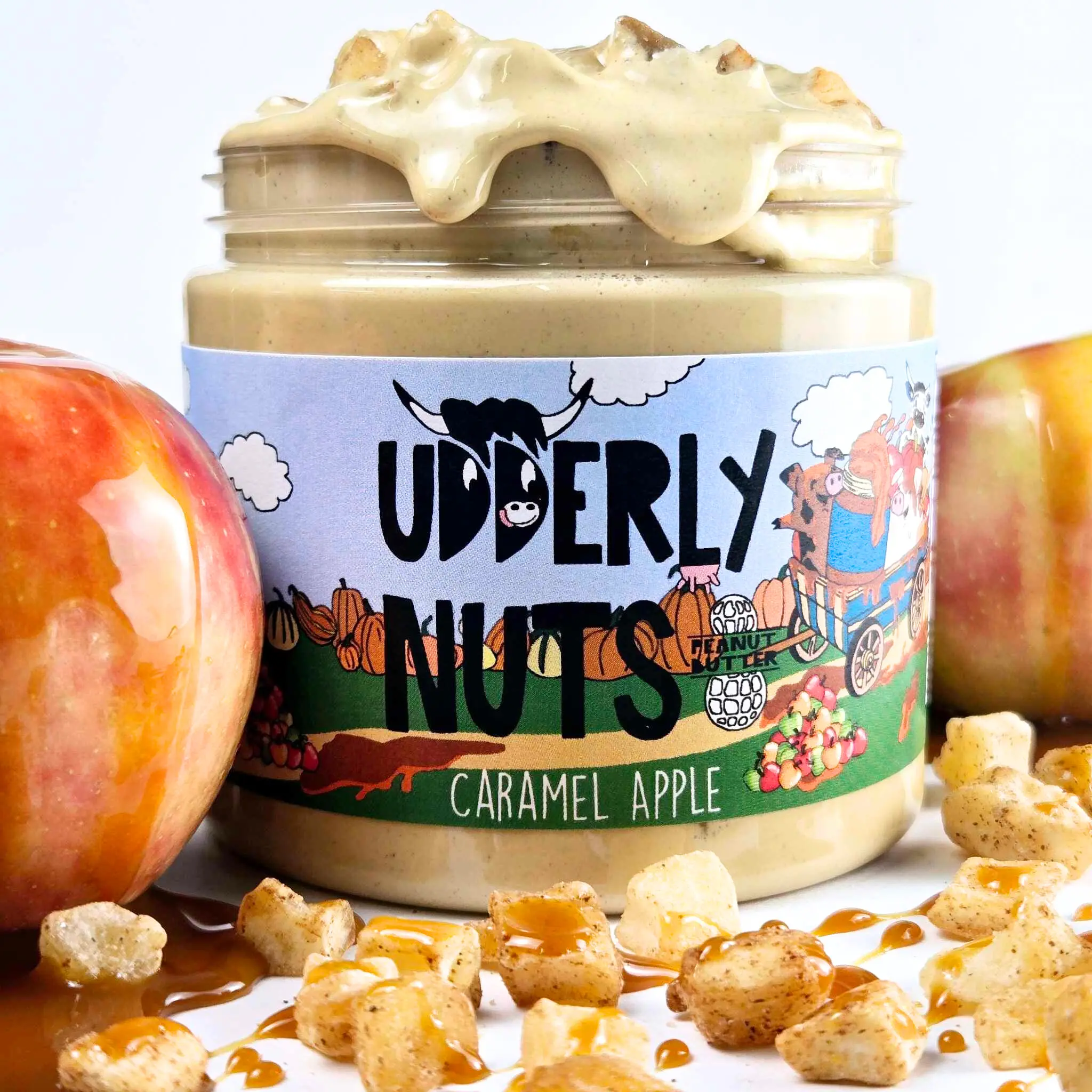 Caramel Apple Peanut Butter Dessert by Udderly Nuts