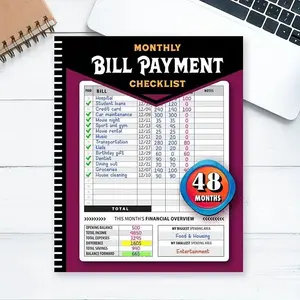 Bill Payment Planner And Organizer: Bill Tracker | Monthly Bill Payment Tracker and Organizer | Bill Planner | 120 Pages and 8.5 x 11 Inches 2 | ... | Bill organizer | Bill paying organizer