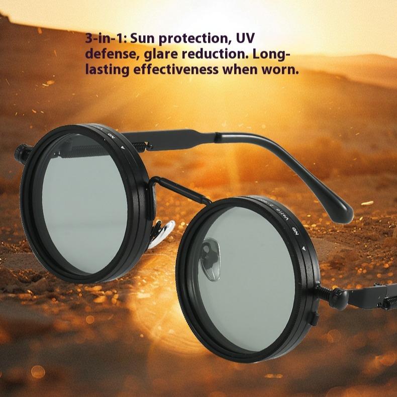 Vintage TikTok Famous! 9-Level Adjustable Polarized Sunglasses - Retro Polarized Lens for Outdoor Activities, Anti-Glare, 100% UV Protection Vintage TikTok Famous! 9-Level Adjustable Polarized Sunglasses - Retro Polarized Lens for Outdoor Activities, Anti-Glare, 100% UV Protection