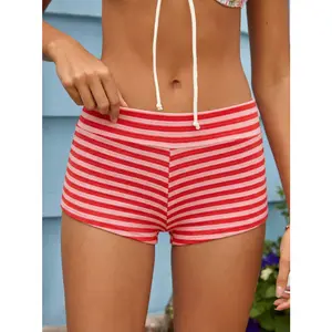 Cider Collarless Stripe Bracelet Shorts Cover Up
