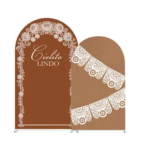 Cielito Lindo Arch Backdrop Set 7.2ft & 6ft, Elastic Double-Sided Fabric, Washable Reusable Party Wedding Holiday Decorations