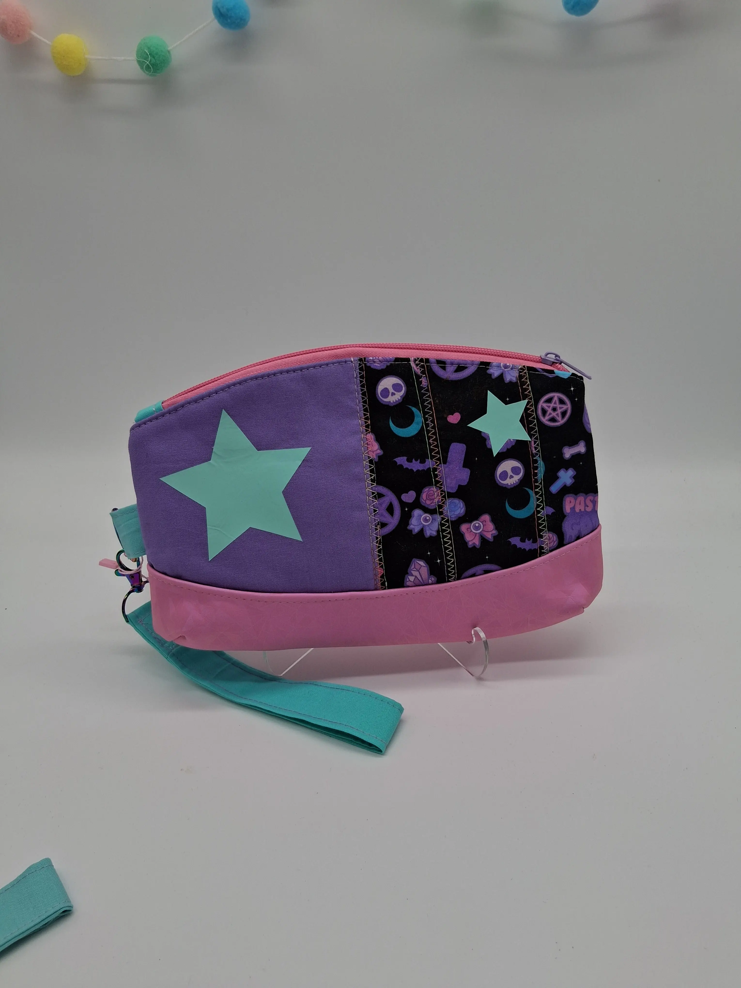 pastel goth black v. 3 Clematis wristlet