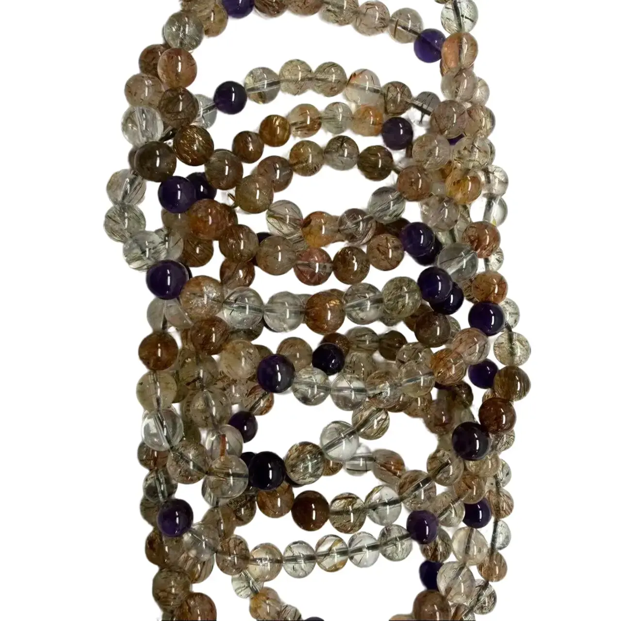 Natural Crystal Super 73 Round Core Energy Bracelet, Jewelry Accessory with Live Streaming Link