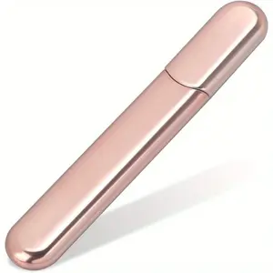 Premium Glass Nail File with Case, Salon Grade Nail Buffer for Natural & Acrylic Nails, Rose Gold & Red, Manicure Pedicure Tools for Home Salon, Perfect Christmas Gift for Women Men, No Scratch Nail Shiner