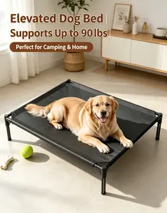 Elevated Dog Bed for Large Dogs Portable Raised Cot with Breathable Mesh Supports Up to 90lbs Foldable for Indoor Outdoor Use Belgian Malinois Cooling,summervibes